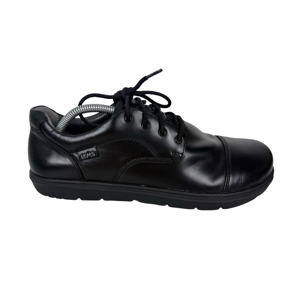 Lems Mens US 10 Nine2Five Barefoot Oxford Dress Shoes Black Leather Womens 11.5